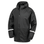 Waterdichte Prism PU-jas met reflecterende banden. Black S