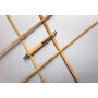 Slim design bamboe pen, bruin, zilver