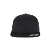 7 Panel Classic Trucker Cap - Black/Black - One Size