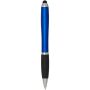 Nash RCS balpen met stylus van gerecycled plastic met gekleurde behuizing en zwarte grip (blauwe inkt) - Koningsblauw