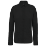Damesblouse in popeline met lange mouwen Black M