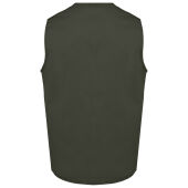 Bodywarmer polykatoen multizakken Dark Khaki XS