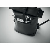 BAI ROLL - Laptop Rolltop rugzak PU - Zwart