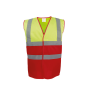 Tweekleurig veiligheidshesje Hi Vis Yellow / Red M