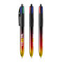BIC® 4 Colours® Flags Collection + lanyard 4 C. Flags Collection BP LP Black/Red/Yellow_UP & RI black