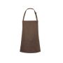 SHORT BIB APRON BASIC WITH BUCKLE AND POCKET, LIGHT BROWN, One size, KARLOWSKY