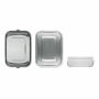 SAO - RVS lunchbox 1200ml - Mat Zilver