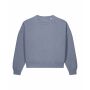Stella Alma Vintage - Garment-dyed crewneck sweatshirt met een vrouwelijk cut - G. Dyed Blue Grey (XXL)