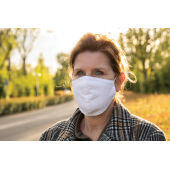 Herbruikbaar 2 laags katoenen gezichtsmasker, wit