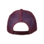 Retro Truckerpet met gekleurde klep MAROON / WHITE One Size