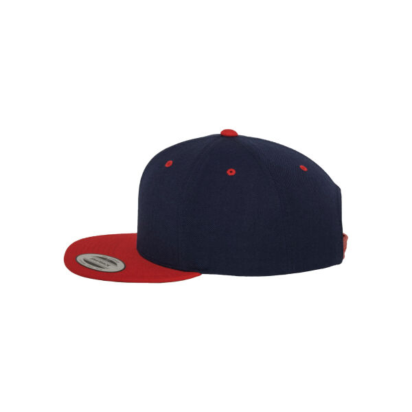 Zweifarbige Classic Snapback Cap NAVY / RED One Size