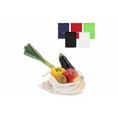 Herbruikbaar groente &amp; fruit zakje OEKO-TEX® katoen 30x40cm - Wit