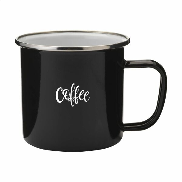 Retro Silver Emaille Mok 350 ml