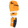 2217 Hi-vis long shorts oranje/navy D084