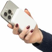 Gerecycled ABS draadloze powerbank Miren zwart