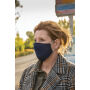 Herbruikbaar 2 laags katoenen gezichtsmasker, donkerblauw