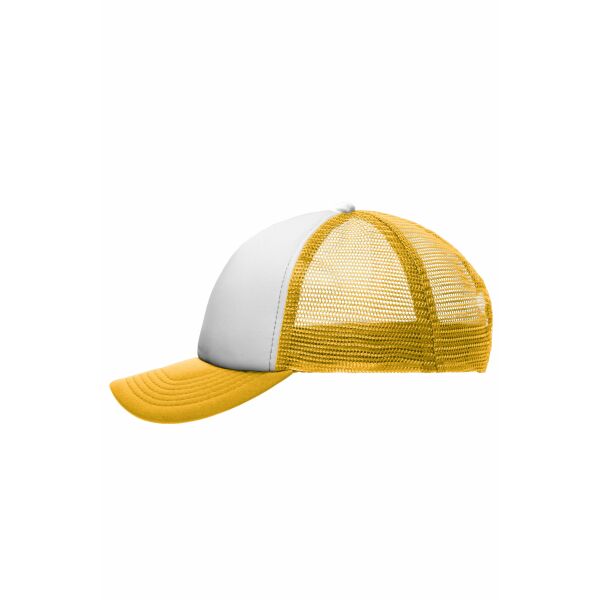 5 Panel Polyester Mesh Cap for Kids white/gold yellow one size 5 Panel Polyester Mesh Cap for Kids white/gold yellow one size