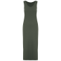 Ecologische verwassen damesjurk in jersey Washed Organic Khaki L
