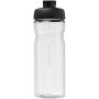 H2O Active® Base Tritan™ 650 ml sportfles met klapdeksel - Transparant helder/Zwart