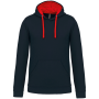 Sweater met contrasterende capuchon Navy / Red XXL