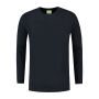 L&S T-shirt Crewneck cot/elast LS for him 296c Dark Navy-S