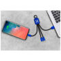 SCX.design C15 quatro oplaadkabel met oplichtend logo - Reflex blue/Zwart