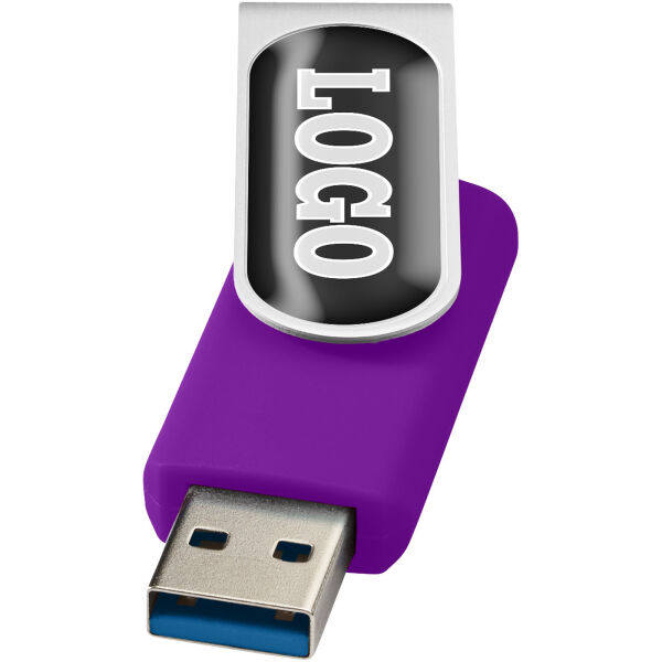 Rotate USB 3.0 met doming - Paars - 128GB