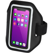 Haile reflecterende smartphone-armband met transparante hoes - Zwart