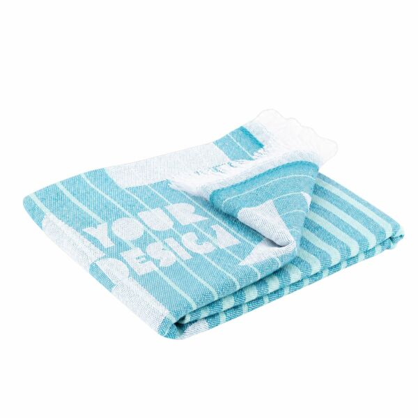 Custom-made hamamdoek 70 x 140 (2 kleuren geweven) met 250gsm Custom-made hamamdoek 70 x 140 (2 kleuren geweven) met 250gsm