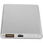 Pep type-C powerbank van 4000 mAh van gerecycled aluminium - Zilver