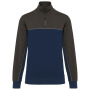 Ecologische uniseks sweater met ritskraag Navy / Dark Grey XXL