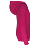 Kinder Sweater met gecontrasteerde capuchon Fuchsia / Fine Grey 12/14 jaar Kinder Sweater met gecontrasteerde capuchon Fuchsia / Fine Grey 12/14 jaar