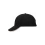 6 Panel Double Sandwich Cap black/white/dark grey one size