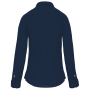 Damesblouse met "Mao" kraag lange mouwen Navy XS