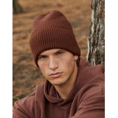Oversized Cuffed Beanie - Black - One Size