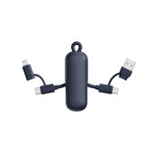 Urban Vitamin Dublin 100W 4 -in-1 keychain cable, blauw