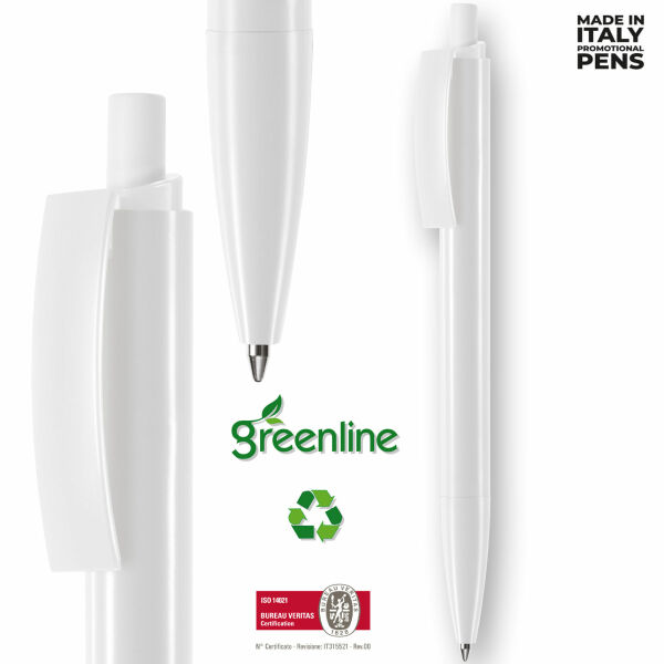 Balpen Erga e-Progress Recycled Wit - Zwarte inkt Balpen Erga e-Progress Recycled Wit - Zwarte inkt