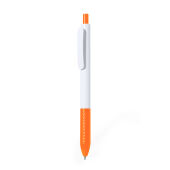 Spike balpen met gekleurde grip blauwe inkt goedkoop - oranje