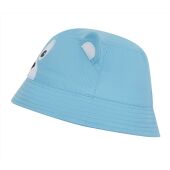 BABY BUCKET HAT, PALE BLUE BEAR, 12M, LARKWOOD