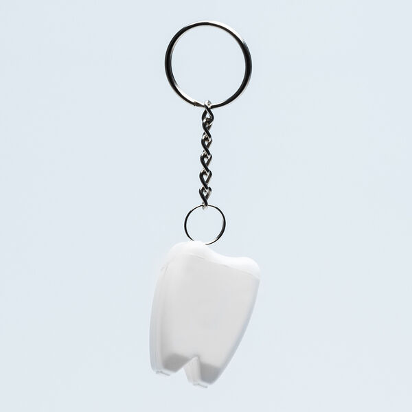 Toothy sleutelhanger met flossdraad - Wit Toothy sleutelhanger met flossdraad - Wit