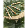 Nash balpen van bamboe (blauwe inkt) - Naturel/Wit