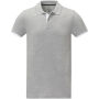 Morgan duotone herenpolo met korte mouwen - Gemêleerd grijs - XS