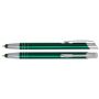 Aluminium touch-stylus balpen Tours Groen - Blauwe inkt
