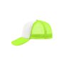5 Panel Polyester Mesh Cap white/neon-yellow one size