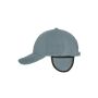 6 Panel Fleece Cap with Earflaps grey