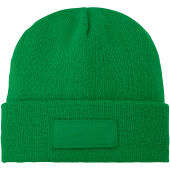 Boreas beanie met patch - Varen groen Boreas beanie met patch - Varen groen