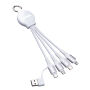 6-in-1 oplaadkabel met licht REEVES-PUHALANI SWITCH - zilver, wit 6-in-1 oplaadkabel met licht REEVES-PUHALANI SWITCH - zilver, wit