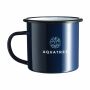 Retro Emaille Mok 350 ml - blauw/zwart