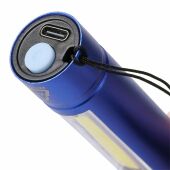 Gerecycled aluminium COB-zaklamp Sami zwart