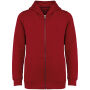 Ecologisch kindersweatvest met capuchon Hibiscus Red 10/12 jaar